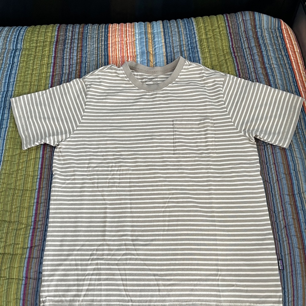 Patagonia Gray Striped Men's Shirt